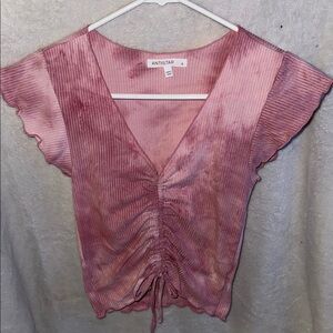 Pink Ruched Women's Top
